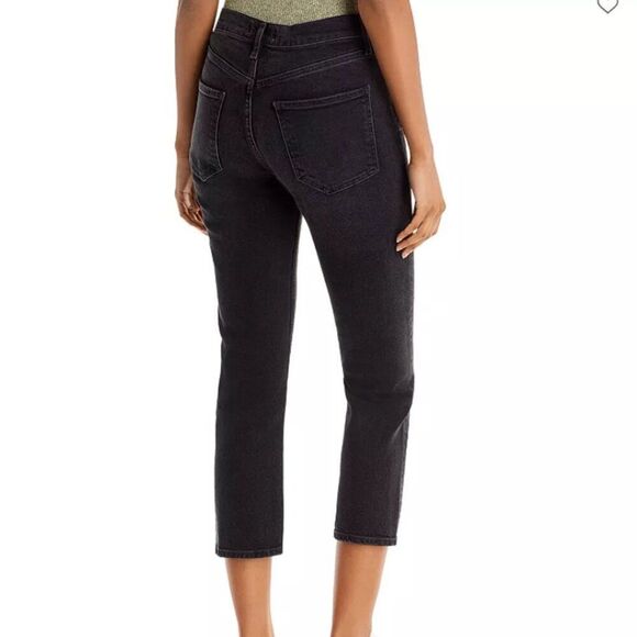 AGOLDE Riley High Rise Straight Leg Jeans Black Size 28 - Picture 3 of 9